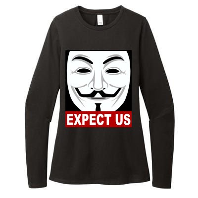 Anonymous Expect Us Internet Womens CVC Long Sleeve Shirt