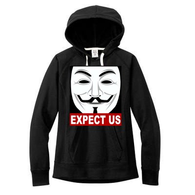 Anonymous Expect Us Internet Women's Fleece Hoodie