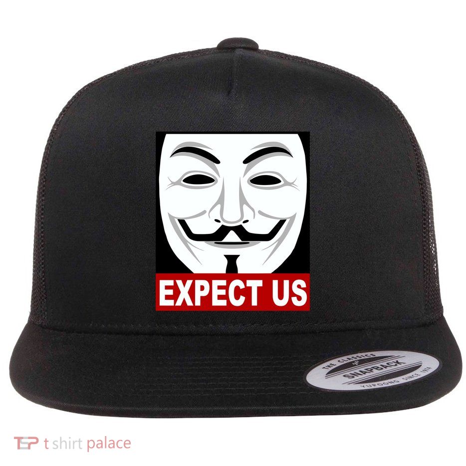 Anonymous Expect Us Internet Flatbill Hat