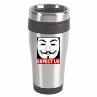 Anonymous Expect Us Internet 16oz Travel Tumbler