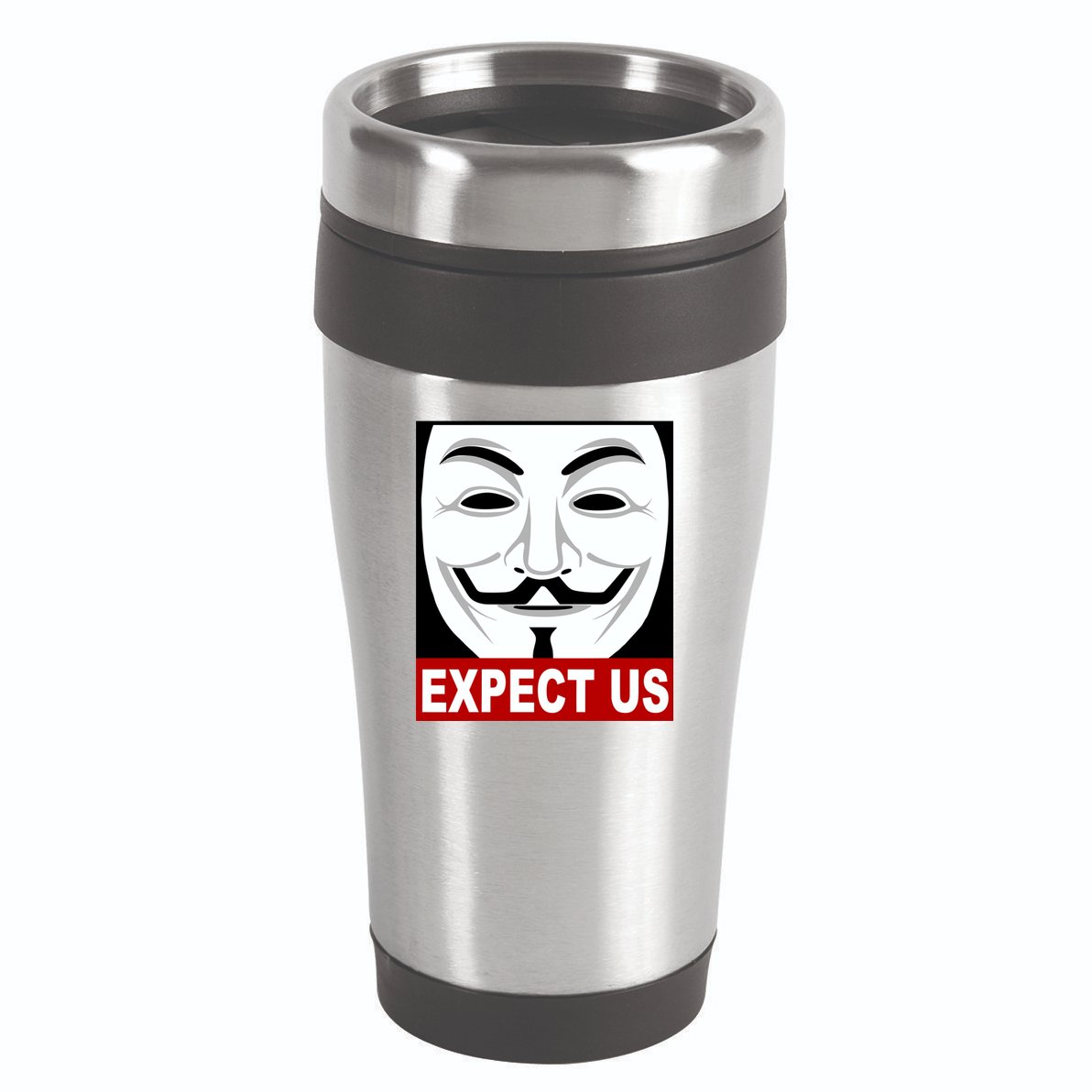Anonymous Expect Us Internet 16oz Travel Tumbler