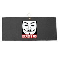 Anonymous Expect Us Internet Large Microfiber Waffle Golf Towel
