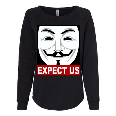 Anonymous Expect Us Internet Womens California Wash Sweatshirt