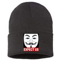 Anonymous Expect Us Internet Sustainable Knit Beanie