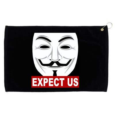 Anonymous Expect Us Internet Grommeted Golf Towel