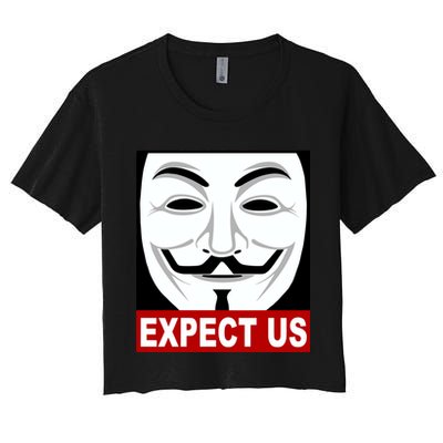 Anonymous Expect Us Internet Crop Top