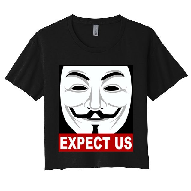 Anonymous Expect Us Internet Crop Top