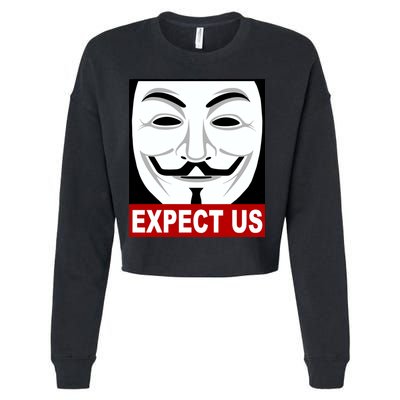 Anonymous Expect Us Internet Cropped Pullover Crew