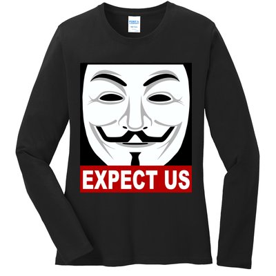 Anonymous Expect Us Internet Ladies Long Sleeve Shirt