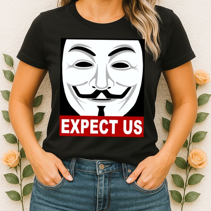 Anonymous Expect Us Internet Womens T-Shirt