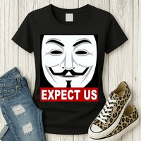 Anonymous Expect Us Internet Womens T-Shirt