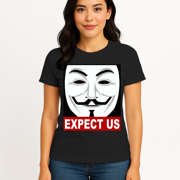 Anonymous Expect Us Internet Womens T-Shirt
