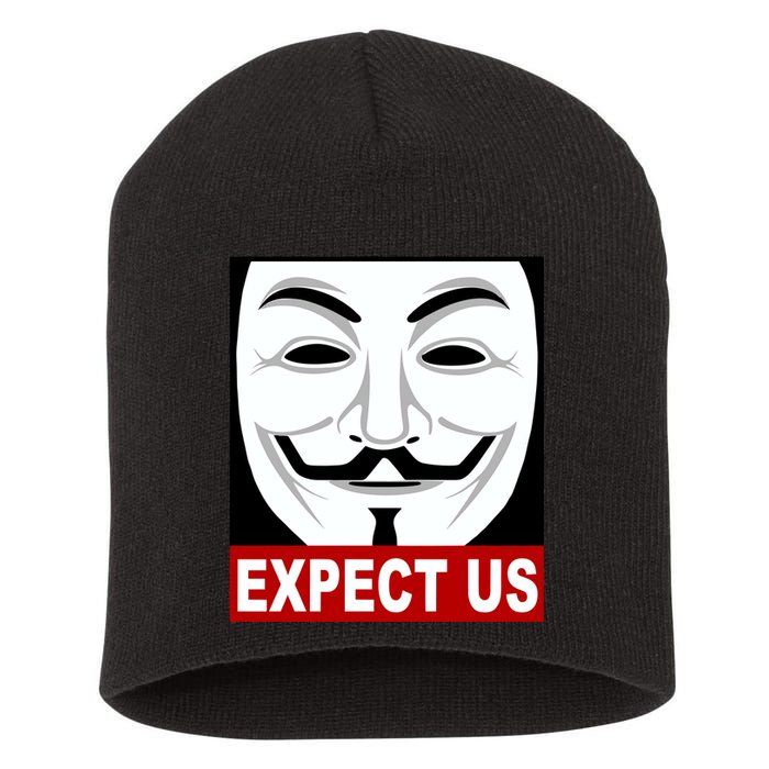 Anonymous Expect Us Internet Short Acrylic Beanie