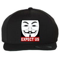 Anonymous Expect Us Internet Wool Snapback Cap