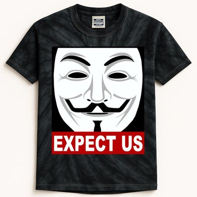 Anonymous Expect Us Internet Kids Tie-Dye T-Shirt