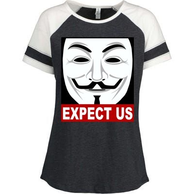 Anonymous Expect Us Internet Enza Ladies Jersey Colorblock Tee