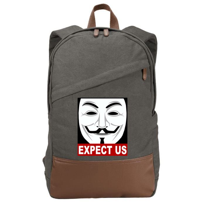 Anonymous Expect Us Internet Cotton Canvas Backpack