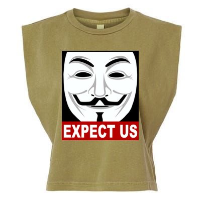 Anonymous Expect Us Internet Garment-Dyed Women's Muscle Tee