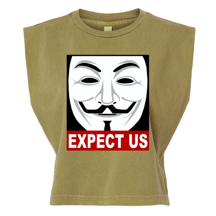 Anonymous Expect Us Internet Garment-Dyed Women's Muscle Tee
