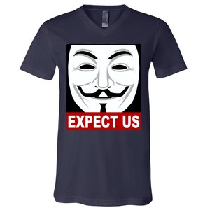 Anonymous Expect Us Internet V-Neck T-Shirt