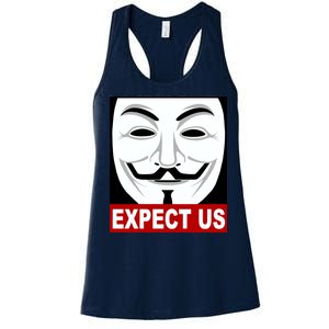 Anonymous Expect Us Internet Women's Racerback Tank