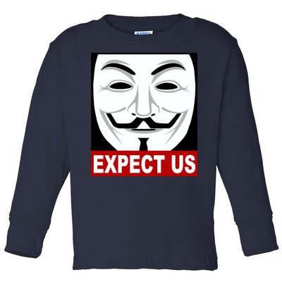 Anonymous Expect Us Internet Toddler Long Sleeve Shirt