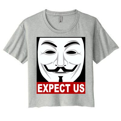 Anonymous Expect Us Internet Women's Crop Top Tee