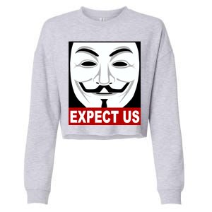 Anonymous Expect Us Internet Cropped Pullover Crew