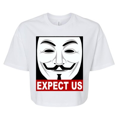 Anonymous Expect Us Internet Bella+Canvas Jersey Crop Tee