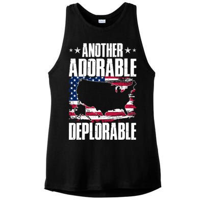 Another Adorable Deplorable Pro Trump Ladies PosiCharge Tri-Blend Wicking Tank