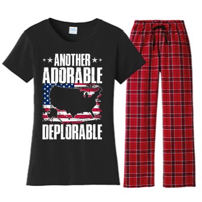 Another Adorable Deplorable Pro Trump Women's Flannel Pajama Set