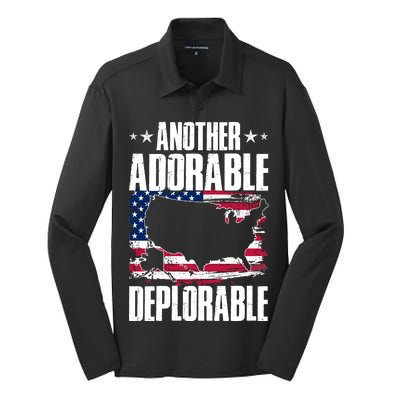 Another Adorable Deplorable Pro Trump Silk Touch Performance Long Sleeve Polo