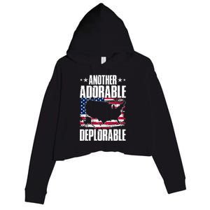 Another Adorable Deplorable Pro Trump Crop Fleece Hoodie