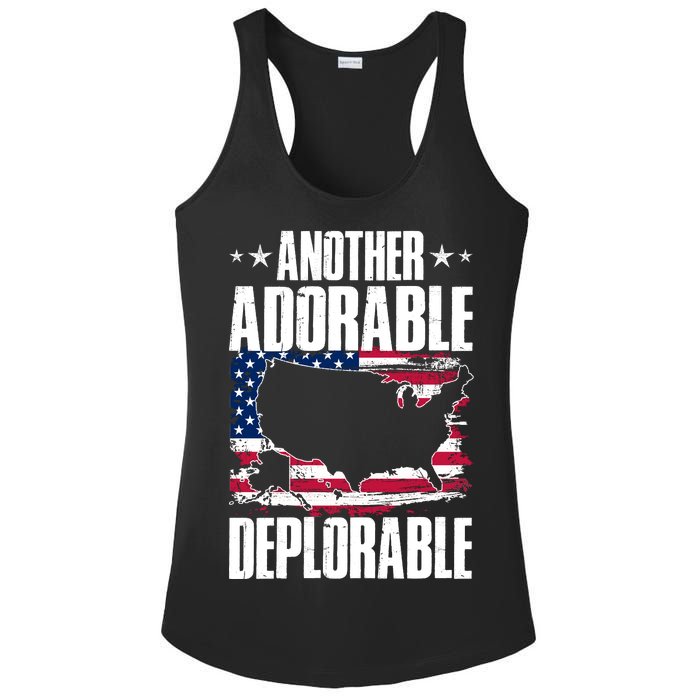 Another Adorable Deplorable Pro Trump Ladies PosiCharge Competitor Racerback Tank