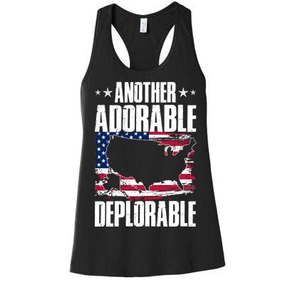 Another Adorable Deplorable Pro Trump Women's Racerback Tank