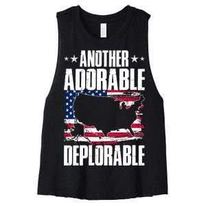 Another Adorable Deplorable Pro Trump Women's Racerback Cropped Tank