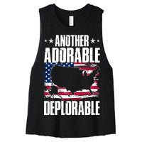 Another Adorable Deplorable Pro Trump Women's Racerback Cropped Tank