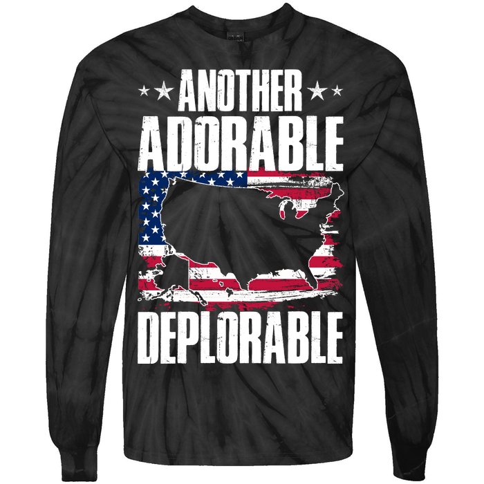 Another Adorable Deplorable Pro Trump Tie-Dye Long Sleeve Shirt