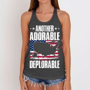 Another Adorable Deplorable Pro Trump Women's Knotted Racerback Tank