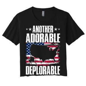 Another Adorable Deplorable Pro Trump Women's Crop Top Tee