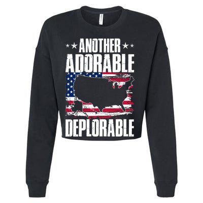 Another Adorable Deplorable Pro Trump Cropped Pullover Crew