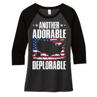 Another Adorable Deplorable Pro Trump Women's Tri-Blend 3/4-Sleeve Raglan Shirt