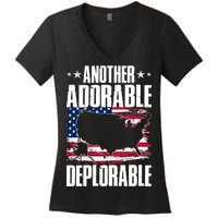 Another Adorable Deplorable Pro Trump Women's V-Neck T-Shirt