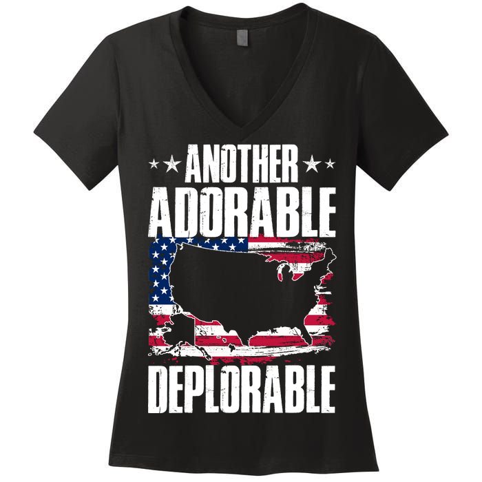 Another Adorable Deplorable Pro Trump Women's V-Neck T-Shirt