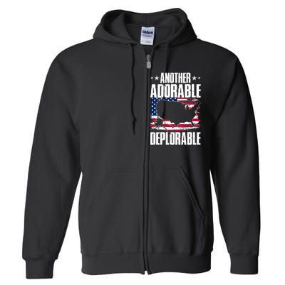 Another Adorable Deplorable Pro Trump Full Zip Hoodie