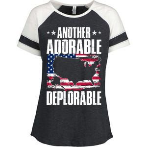 Another Adorable Deplorable Pro Trump Enza Ladies Jersey Colorblock Tee