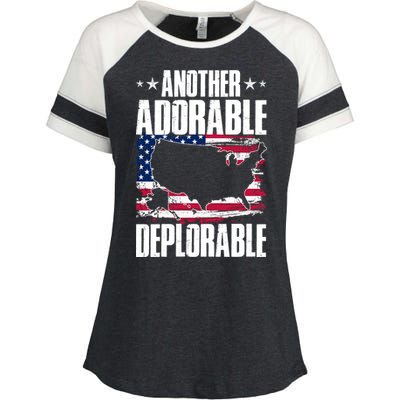 Another Adorable Deplorable Pro Trump Enza Ladies Jersey Colorblock Tee