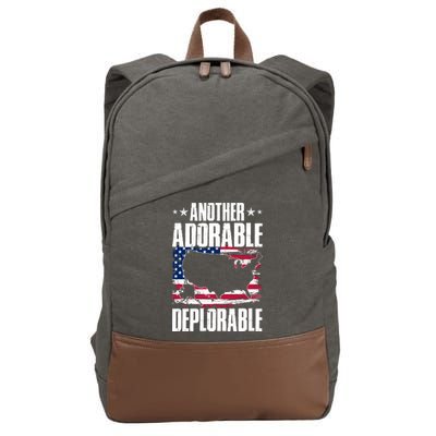 Another Adorable Deplorable Pro Trump Cotton Canvas Backpack