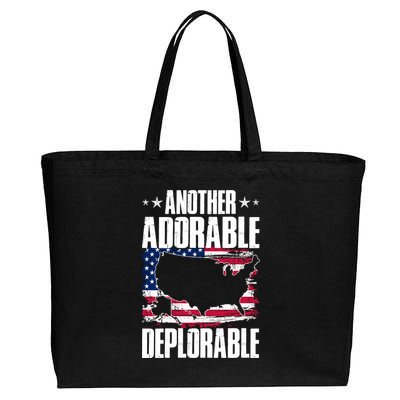 Another Adorable Deplorable Pro Trump Cotton Canvas Jumbo Tote