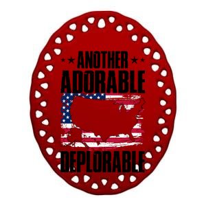 Another Adorable Deplorable Pro Trump Ceramic Oval Ornament